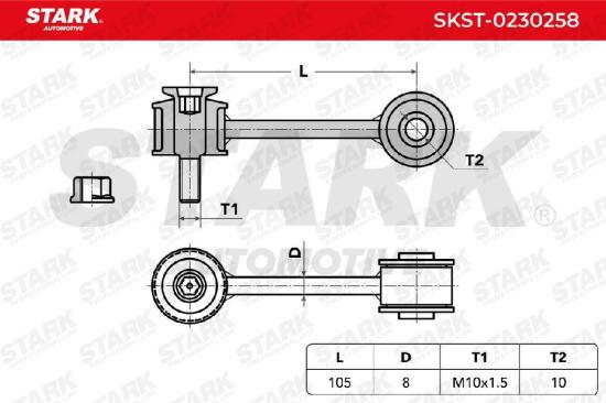 STARK 1x Koppelstange Stabilisator Vorne beidseitig für VW Golf 1V Schrägheck Bild STARK 1x Koppelstange Stabilisator Vorne beidseitig für VW Golf 1V Schrägheck