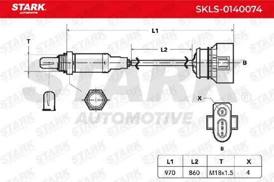 STARK SKLS-0140074 Lambdasonde an Abgaskrümmer Oxygen O2 Sensor Beheizt für BMW Bild STARK SKLS-0140074 Lambdasonde an Abgaskrümmer Oxygen O2 Sensor Beheizt für BMW