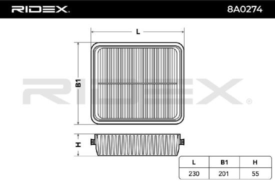 RIDEX 8A0274 Motor Luftfilter Filtereinsatz für SUZUKI Grand Vitara II SUV Bild RIDEX 8A0274 Motor Luftfilter Filtereinsatz für SUZUKI Grand Vitara II SUV