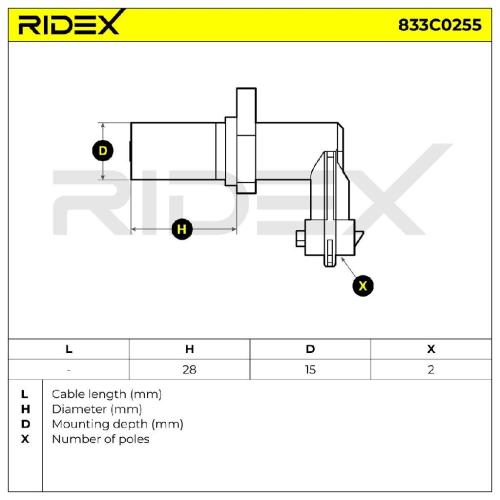 RIDEX Kurbelwellensensor 833C0255 für HYUNDAI i10 (PA) für KIA RIO III (UB) Bild RIDEX Kurbelwellensensor 833C0255 für HYUNDAI i10 (PA) für KIA RIO III (UB)