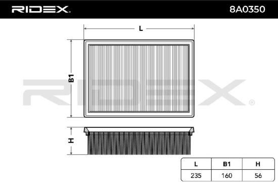 RIDEX 8A0350 Luftfilter für OPEL Mokka / Mokka X (J13) MOKKA X VAN (J13) Bild RIDEX 8A0350 Luftfilter für OPEL Mokka / Mokka X (J13) MOKKA X VAN (J13)