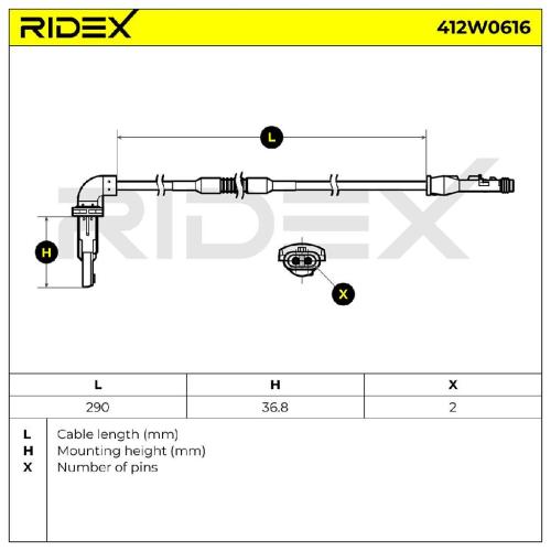 RIDEX ABS-Sensor 412W0616 Vorderachse beidseitig 293mm für OPEL INSIGNIA Caravan Bild RIDEX ABS-Sensor 412W0616 Vorderachse beidseitig 293mm für OPEL INSIGNIA Caravan