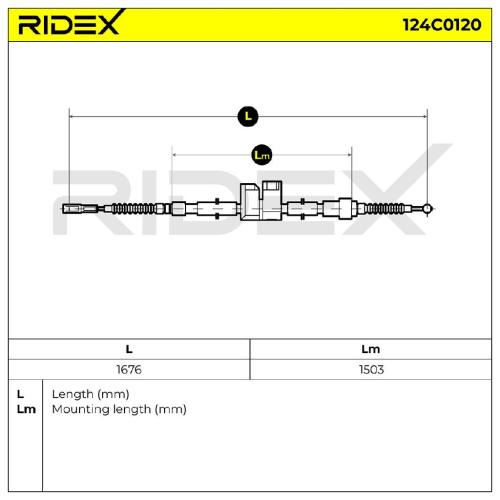 RIDEX Handbremsseil Hinten Rechts für AUDI 100 Limousine (4A2, C4) Bild RIDEX Handbremsseil Hinten Rechts für AUDI 100 Limousine (4A2, C4)