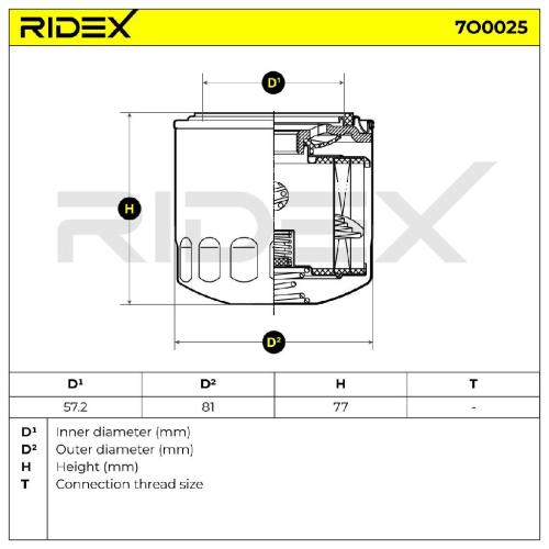 RIDEX Ölfilter Auto Motorölfilter Anschraubfilter 7O0025 für FORD für BMW Bild RIDEX Ölfilter Auto Motorölfilter Anschraubfilter 7O0025 für FORD für BMW