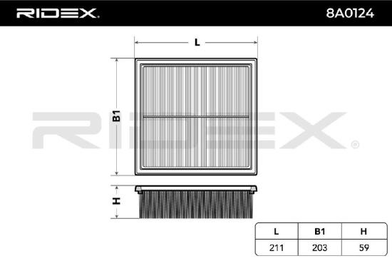 RIDEX 8A0124 Motor Luftfilter RechtEckig Umluftfilter Filtereinsatz für OPEL Bild RIDEX 8A0124 Motor Luftfilter RechtEckig Umluftfilter Filtereinsatz für OPEL