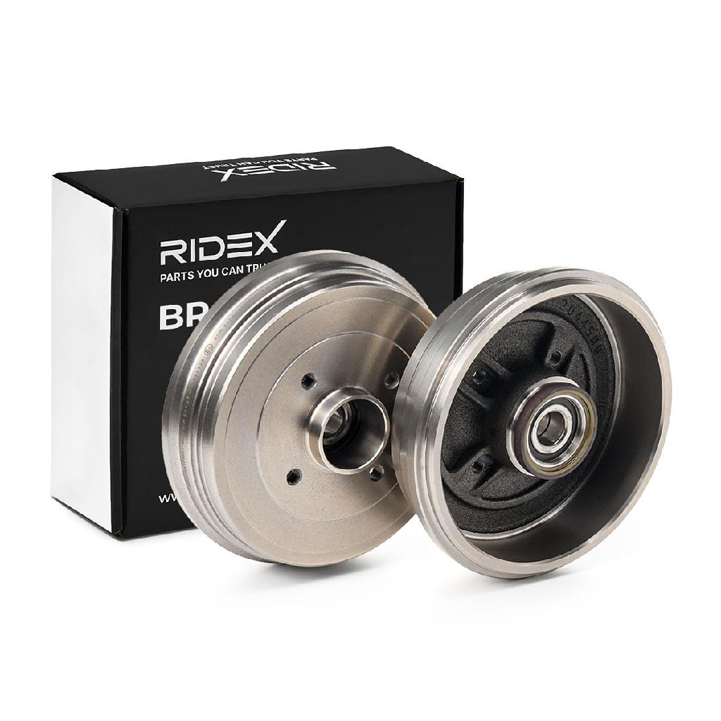 RIDEX 123B0082 2x Bremstrommeln Set Hinten InnenØ203,3mm AußenØ237,0mm
