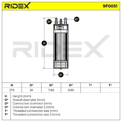 RIDEX 9F0051 Kraftstofffilter Diesel Filter Filter Cartridge für VW 7H0127401F Bild RIDEX 9F0051 Kraftstofffilter Diesel Filter Filter Cartridge für VW 7H0127401F