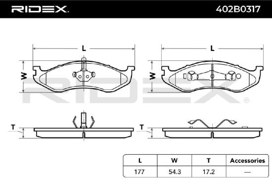 RIDEX Bremsbelagsatz Bremsbeläge Vorne für JEEP CHEROKEE (XJ) für KIA Bild RIDEX Bremsbelagsatz Bremsbeläge Vorne für JEEP CHEROKEE (XJ) für KIA