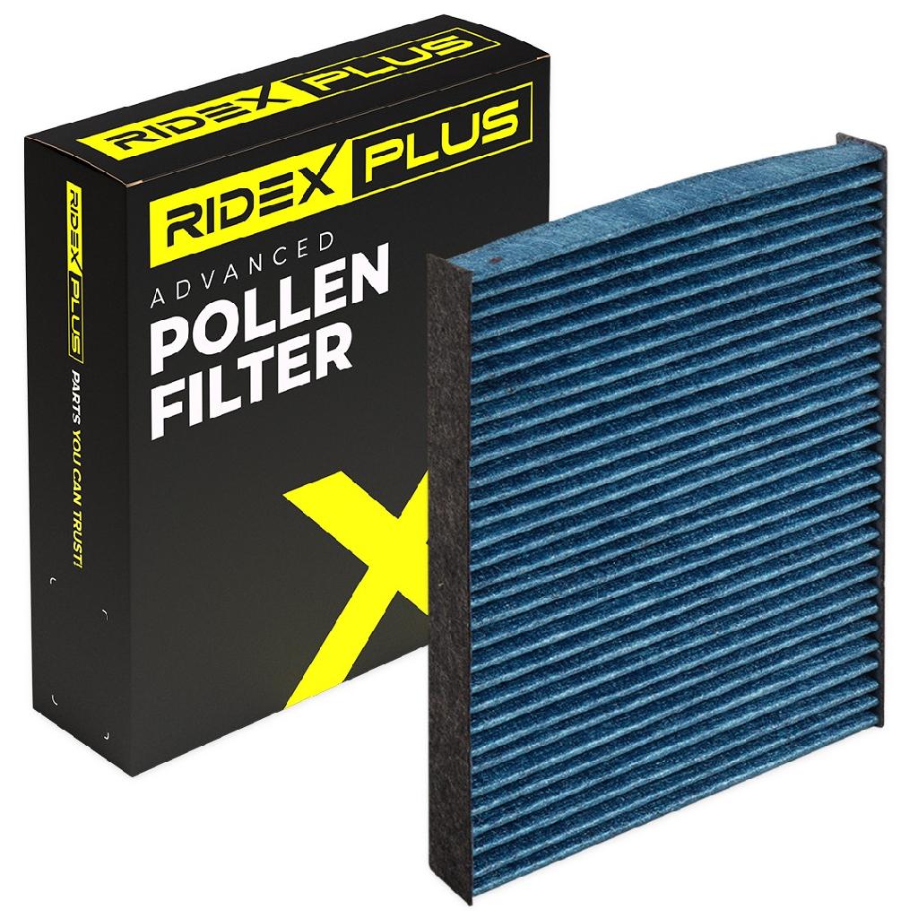 RIDEX PLUS 424I0522P Innenraumfilter Pollenfilter Aktivkohlefilter Höhe: 38