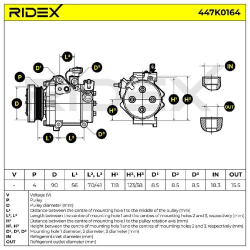 RIDEX A/C Kompressor für Klimaanlage Klimakompressor mit ID: MSC060CA PAG 46 mit Bild RIDEX A/C Kompressor für Klimaanlage Klimakompressor mit ID: MSC060CA PAG 46 mit