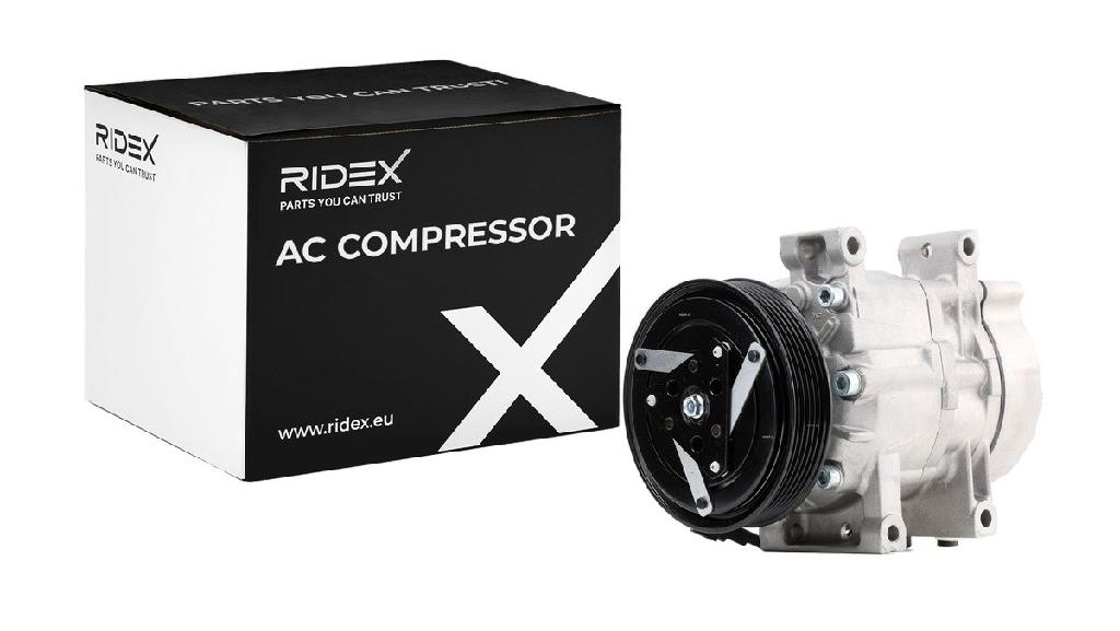 RIDEX A/C Kompressor für Klimaanlage Klimakompressor PAG 46 mit 119mm für NISSAN