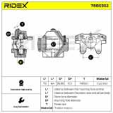 RIDEX 78B0302 Bremssattel Bremszange Hinten links passend für MERCEDES-BENZ