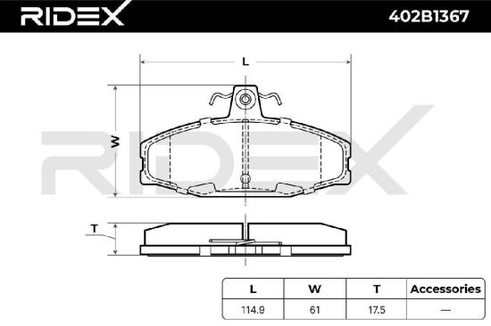 RIDEX Bremsbelagsatz Bremsbeläge Vorne für SKODA FELICIA II (6U1) FELICIA I Bild RIDEX Bremsbelagsatz Bremsbeläge Vorne für SKODA FELICIA II (6U1) FELICIA I