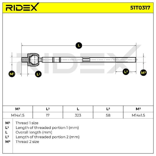 RIDEX Axialgelenk Spurstange Vorne beidseitig für VW up! Schrägheck Bild RIDEX Axialgelenk Spurstange Vorne beidseitig für VW up! Schrägheck