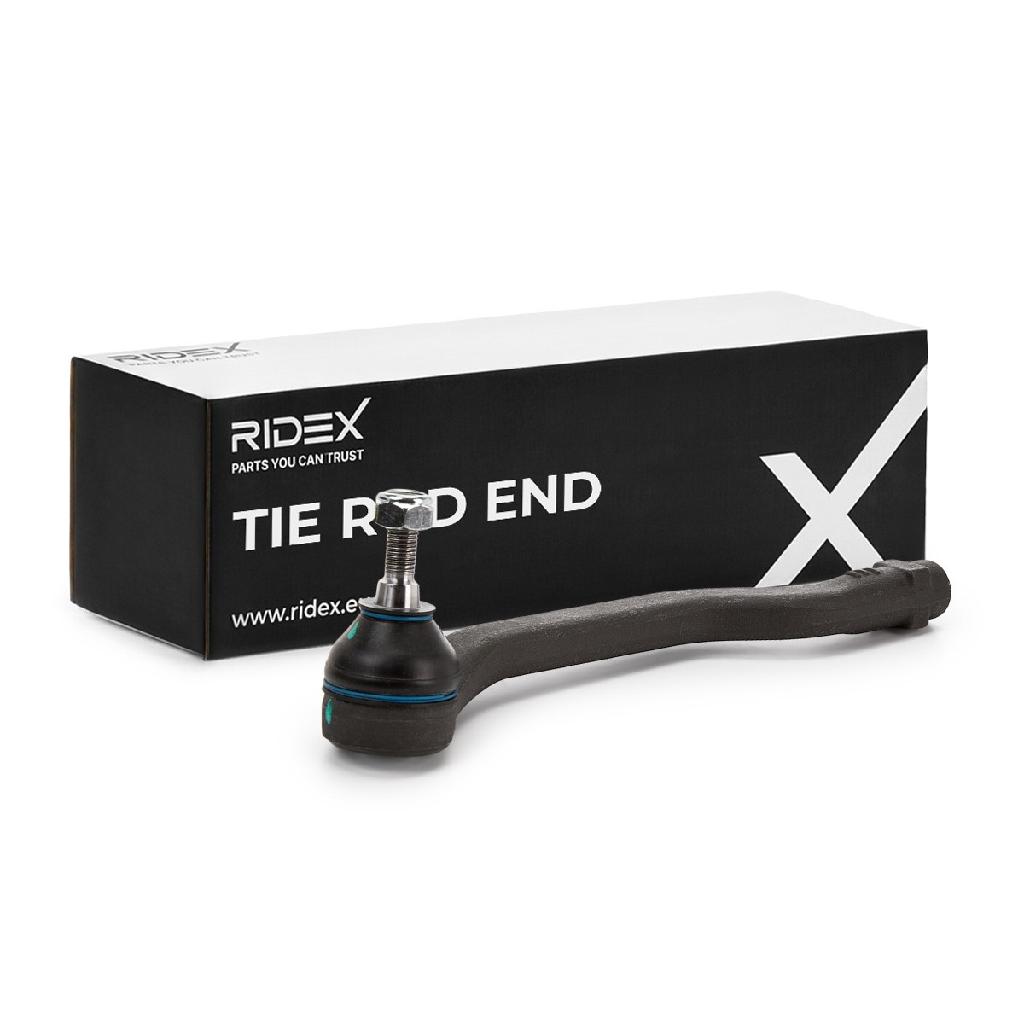 RIDEX Spurstangenkopf Vorderachse links Traggelenk IN M14X1.5 RHT M10X1.25 mit