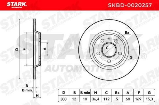 STARK SKBD-0020257 2x Bremsscheiben Hinten Ø299,5mm voll für AUDI A4 Avant Bild STARK SKBD-0020257 2x Bremsscheiben Hinten Ø299,5mm voll für AUDI A4 Avant