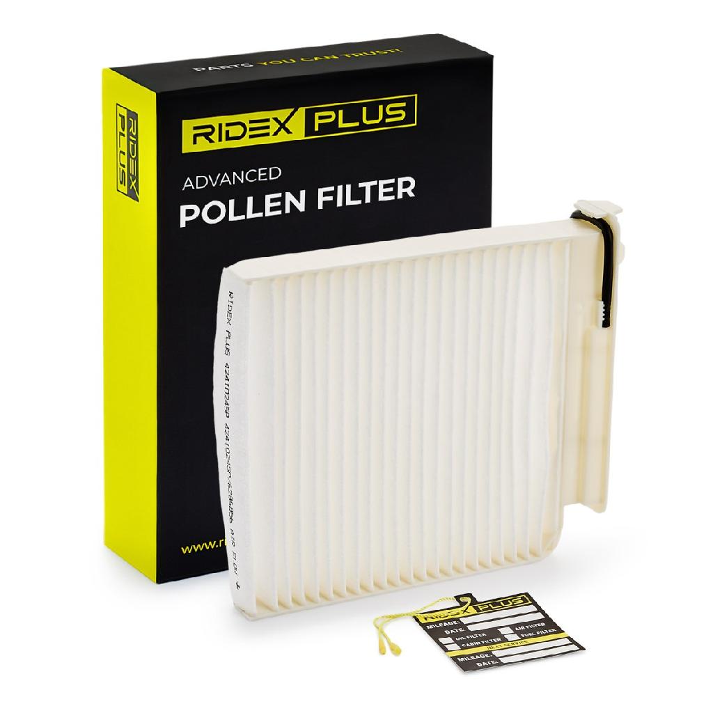 RIDEX PLUS 424I0245P Innenraumfilter Pollenfilter Höhe: 43 Breite: 190 Länge: