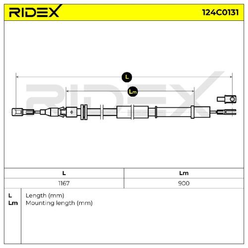RIDEX Handbremsseil Hinten Rechts Links passend für MERCEDES-BENZ VITO Bus (638) Bild RIDEX Handbremsseil Hinten Rechts Links passend für MERCEDES-BENZ VITO Bus (638)