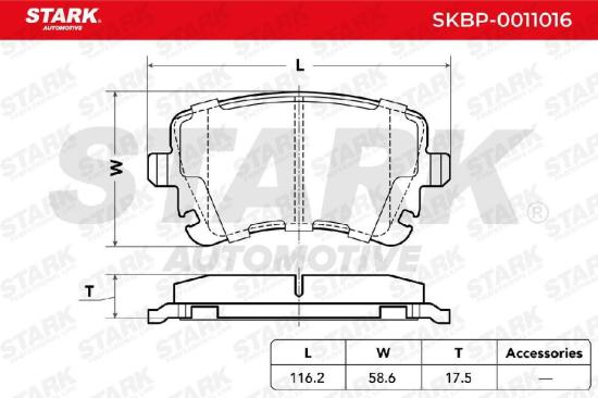 STARK Bremsbelagsatz Bremsbeläge Hinten für VW Transporter T5 Bus Multivan V Bild STARK Bremsbelagsatz Bremsbeläge Hinten für VW Transporter T5 Bus Multivan V