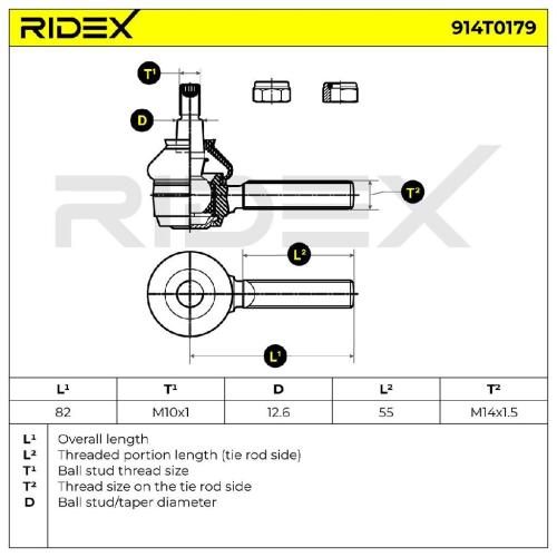 RIDEX Spurstangenkopf Vorderachse beidseitig innen Traggelenk 914T0179 für BMW 7 Bild RIDEX Spurstangenkopf Vorderachse beidseitig innen Traggelenk 914T0179 für BMW 7