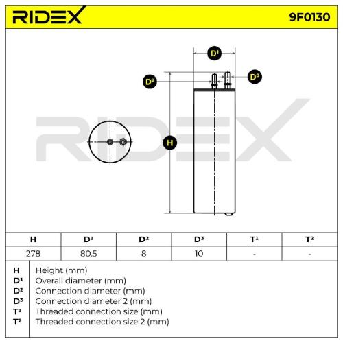 RIDEX 9F0130 Kraftstofffilter Line Filter für VW Transporter T5 Bus 7E0127401A Bild RIDEX 9F0130 Kraftstofffilter Line Filter für VW Transporter T5 Bus 7E0127401A