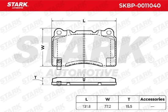 STARK Bremsbelagsatz Bremsbeläge Vorne für OPEL INSIGNIA Caravan ASTRA J Bild STARK Bremsbelagsatz Bremsbeläge Vorne für OPEL INSIGNIA Caravan ASTRA J