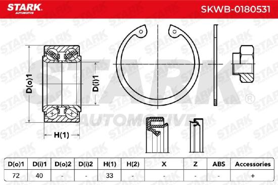 STARK SKWB-0180531 Radlagersatz pro 1 Rad Vorne beidseitig für SUZUKI SWIFT III Bild STARK SKWB-0180531 Radlagersatz pro 1 Rad Vorne beidseitig für SUZUKI SWIFT III