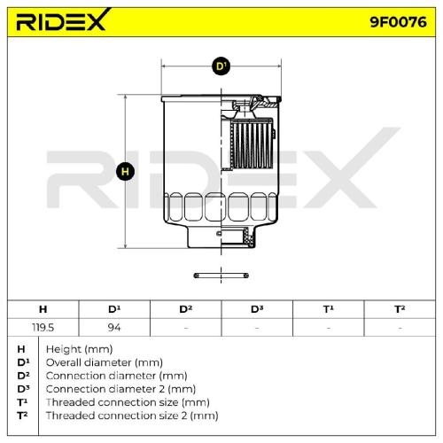 RIDEX 9F0076 Kraftstofffilter Filter Cartridge für HONDA CIVIC VIII Hatchback Bild RIDEX 9F0076 Kraftstofffilter Filter Cartridge für HONDA CIVIC VIII Hatchback