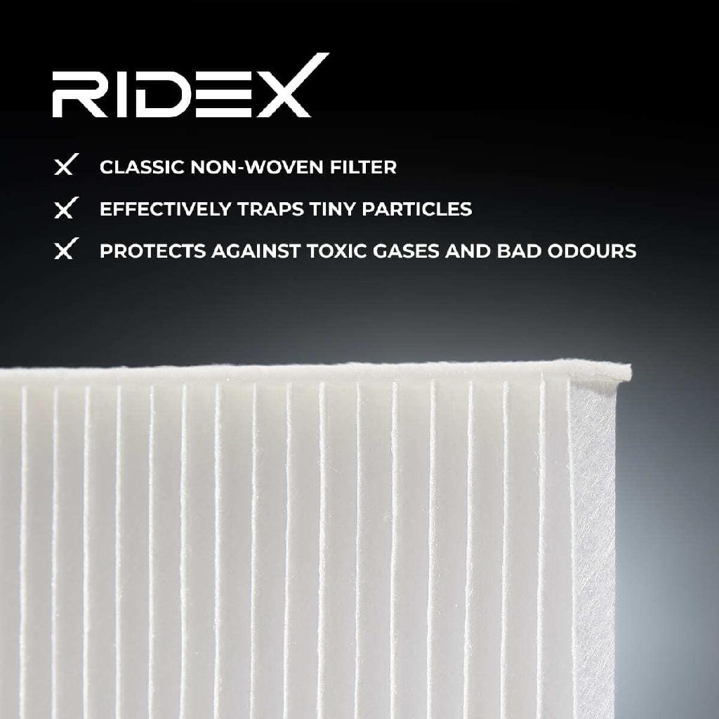 RIDEX 424I0706 Innenraumfilter Pollenfilter Aktivkohlefilter Höhe: 18 Breite:
