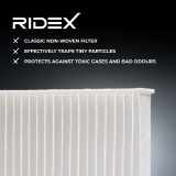 RIDEX 424I0706 Innenraumfilter Pollenfilter Aktivkohlefilter Höhe: 18 Breite: