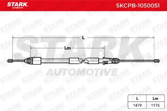 STARK Handbremsseil Hinten Rechts für RENAULT Megane 1I (BM0/1, CM0/1) Bild STARK Handbremsseil Hinten Rechts für RENAULT Megane 1I (BM0/1, CM0/1)