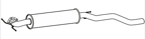 VEGAZ Mittelschalldämpfer für OPEL Astra K Schrägheck (B16)