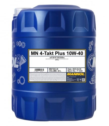 MANNOL Motoröl 10W-40 Teilsynthetiköl Motor Öl API SL 4-Takt Plus 20L Bild MANNOL Motoröl 10W-40 Teilsynthetiköl Motor Öl API SL 4-Takt Plus 20L