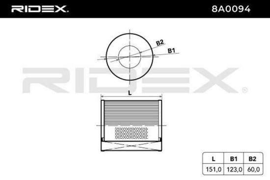 RIDEX 8A0094 Motor Luftfilter Umluftfilter Filtereinsatz Bild RIDEX 8A0094 Motor Luftfilter Umluftfilter Filtereinsatz