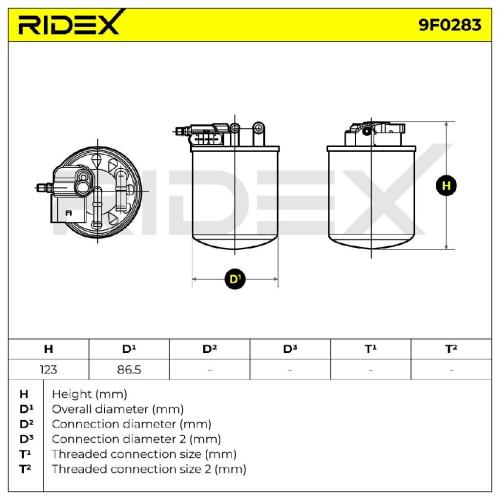 RIDEX 9F0283 Kraftstofffilter Line Filter passend für MERCEDES-BENZ A6070901252 Bild RIDEX 9F0283 Kraftstofffilter Line Filter passend für MERCEDES-BENZ A6070901252