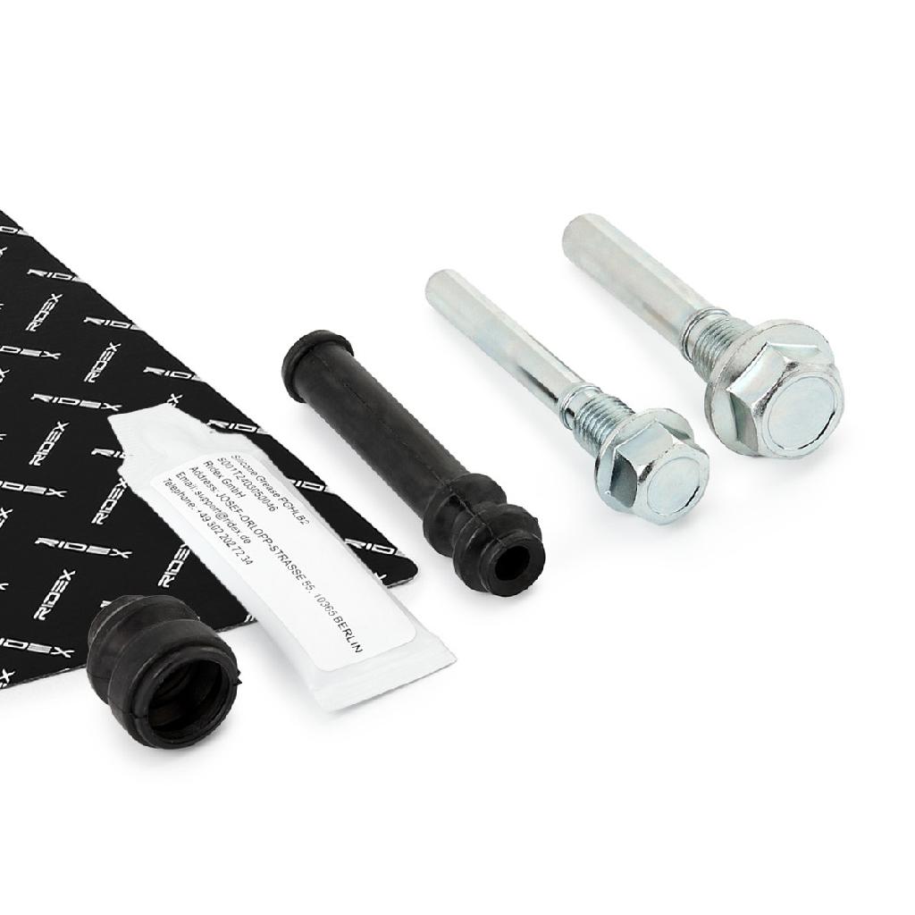 RIDEX 1165G0212 Führungshülsensatz Bremssattel Vorderachse links Vorderachse