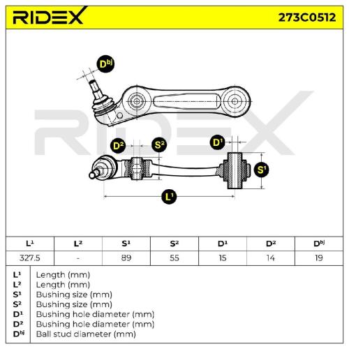 RIDEX 273C0512 Lenker Radaufhängung Querlenker Front für BMW 5 Touring (F11) Bild RIDEX 273C0512 Lenker Radaufhängung Querlenker Front für BMW 5 Touring (F11)