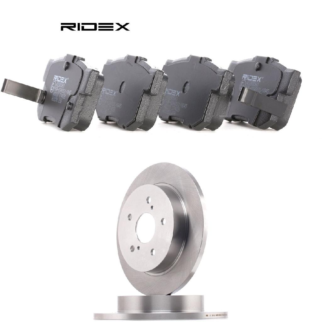 RIDEX Bremsenset Hinten Ø278mm - Bremsscheiben und Beläge für SUZUKI KIZASHI