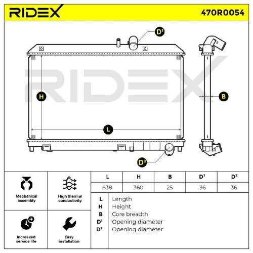 RIDEX 470R0054 Motorkühler / Wasserkühler für MAZDA RX-8 (SE, FE) N3H615200C Bild RIDEX 470R0054 Motorkühler / Wasserkühler für MAZDA RX-8 (SE, FE) N3H615200C