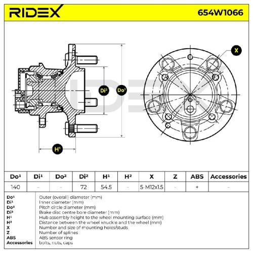RIDEX 654W1066 Radlagersatz pro 1 Rad Vorne für MAZDA MX-5 III (NC) NE513304X Bild RIDEX 654W1066 Radlagersatz pro 1 Rad Vorne für MAZDA MX-5 III (NC) NE513304X