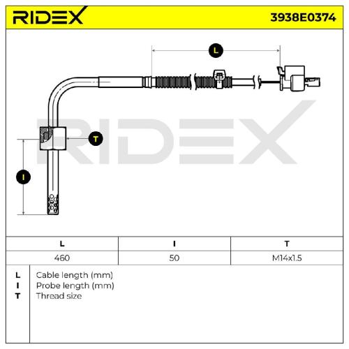 RIDEX 3938E0374 Abgastemperatursensor 2-Polig rechts passend für MERCEDES-BENZ Bild RIDEX 3938E0374 Abgastemperatursensor 2-Polig rechts passend für MERCEDES-BENZ