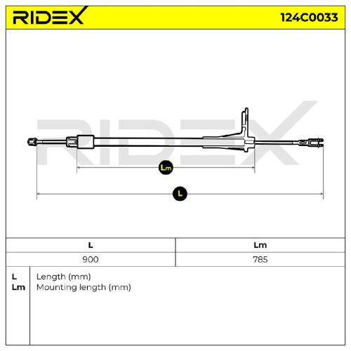 RIDEX Handbremsseil passend für MERCEDES-BENZ C-Klasse Limousine (W203) Bild RIDEX Handbremsseil passend für MERCEDES-BENZ C-Klasse Limousine (W203)