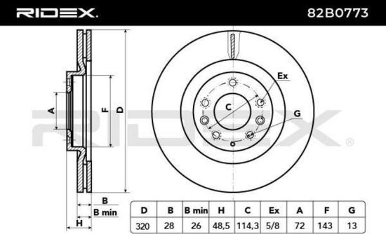 RIDEX 82B0773 2x Bremsscheiben Vorne Ø320mm Belüftet für MAZDA CX-7 (ER) Bild RIDEX 82B0773 2x Bremsscheiben Vorne Ø320mm Belüftet für MAZDA CX-7 (ER)