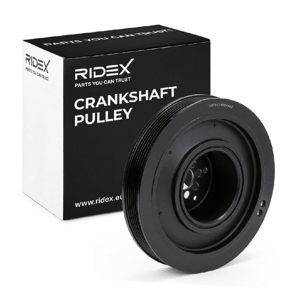 RIDEX 3213B0076 Riemenscheibe Kurbelwelle Kurbelwellenriemenscheibe 5-Rippen