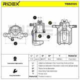 RIDEX 78B0105 Bremssattel Bremszange Hinten links für HONDA CR-V IV (RM)