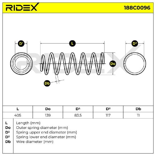 RIDEX 188C0096 2x Federn Fahrwerksfedern Vorne für VW Polo Coupe (86C, 80) Bild RIDEX 188C0096 2x Federn Fahrwerksfedern Vorne für VW Polo Coupe (86C, 80)