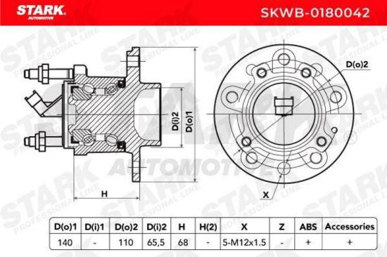STARK SKWB-0180042 Radlagersatz pro 1 Rad Hinten beidseitig für OPEL 1604314 Bild STARK SKWB-0180042 Radlagersatz pro 1 Rad Hinten beidseitig für OPEL 1604314