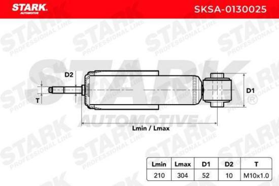 STARK SKSA-0130025 2x Stoßdämpfer Gasdruck Vorne für VW Transporter T1V Bus Bild STARK SKSA-0130025 2x Stoßdämpfer Gasdruck Vorne für VW Transporter T1V Bus