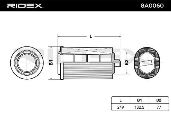 RIDEX 8A0060 Motor Luftfilter Rund Filtereinsatz Umluftfilter Bild RIDEX 8A0060 Motor Luftfilter Rund Filtereinsatz Umluftfilter