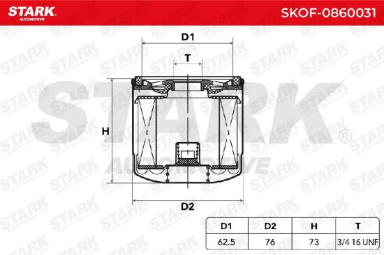 STARK Ölfilter Motorölfilter Anschraubfilter SKOF-0860031 für FORD Kuga Mk2 Bild STARK Ölfilter Motorölfilter Anschraubfilter SKOF-0860031 für FORD Kuga Mk2